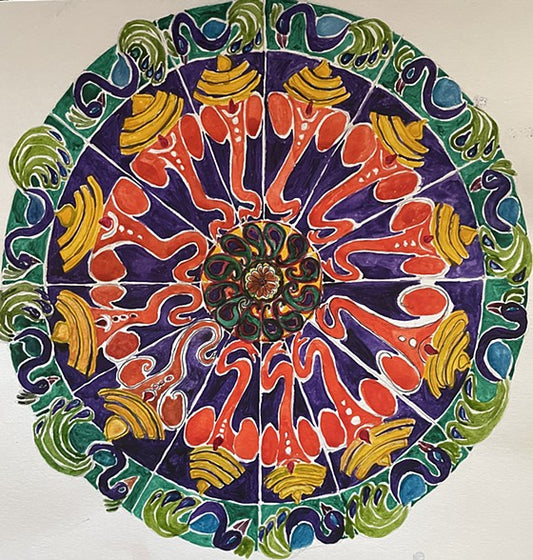 Ganesh Mandala Water color 2021