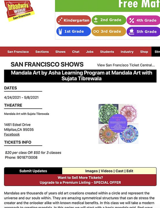 Mandala Class as Fundraiser for Asha Covid fund 2021