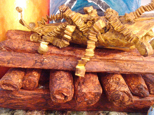 TRISHANKU ON THE PYRE [Commissioned]Sculpture Paper & Acrylic 3' x 2' x 2' 2012