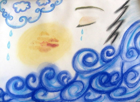 CRYING Soft Pastels on Paper 11.5" x 16.5" 2009