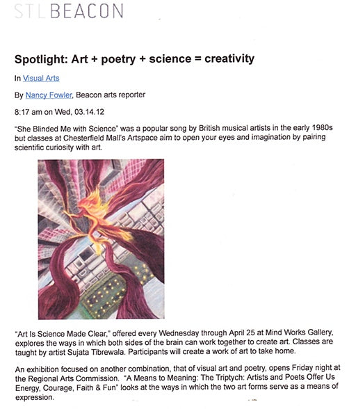 Spotlight: Art + poetry + science = creativity