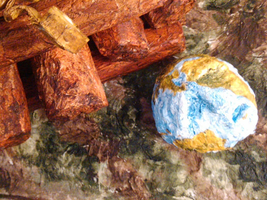 OUR HEAVEN RUINS THE EARTH [Commissioned] Sculpture Paper & Acrylic 3' x 2' x 2' 2012