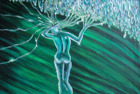 GREEN REFLECTIONS Acrylic on Canvas 21" x 30" 2010