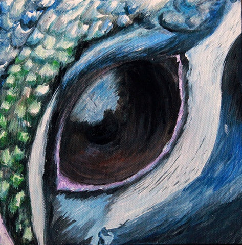 PEACOCK Acrylic on Canvas 8" x 8" 2012