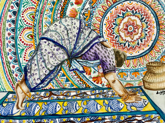 Madhubani: Down Dog